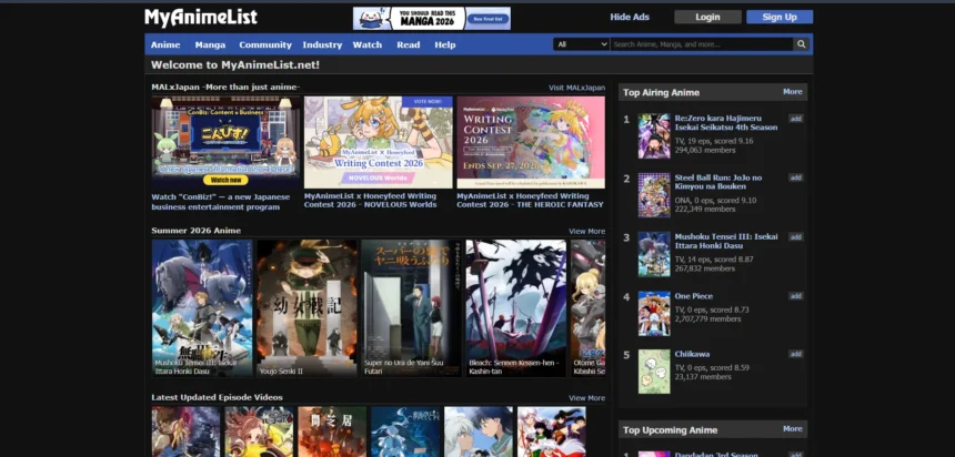 MyAnimeList Alternatives